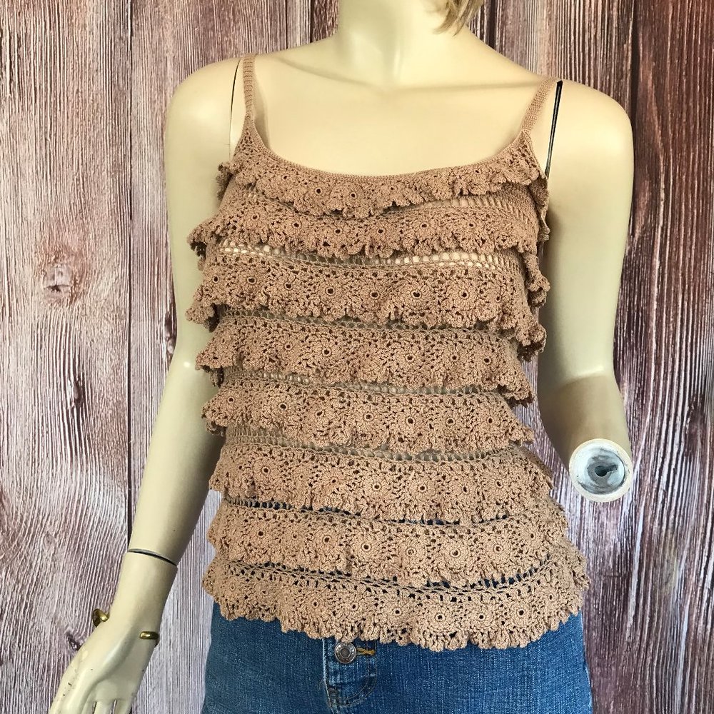 Vtge United Colors of Benetton Crochet Top Small